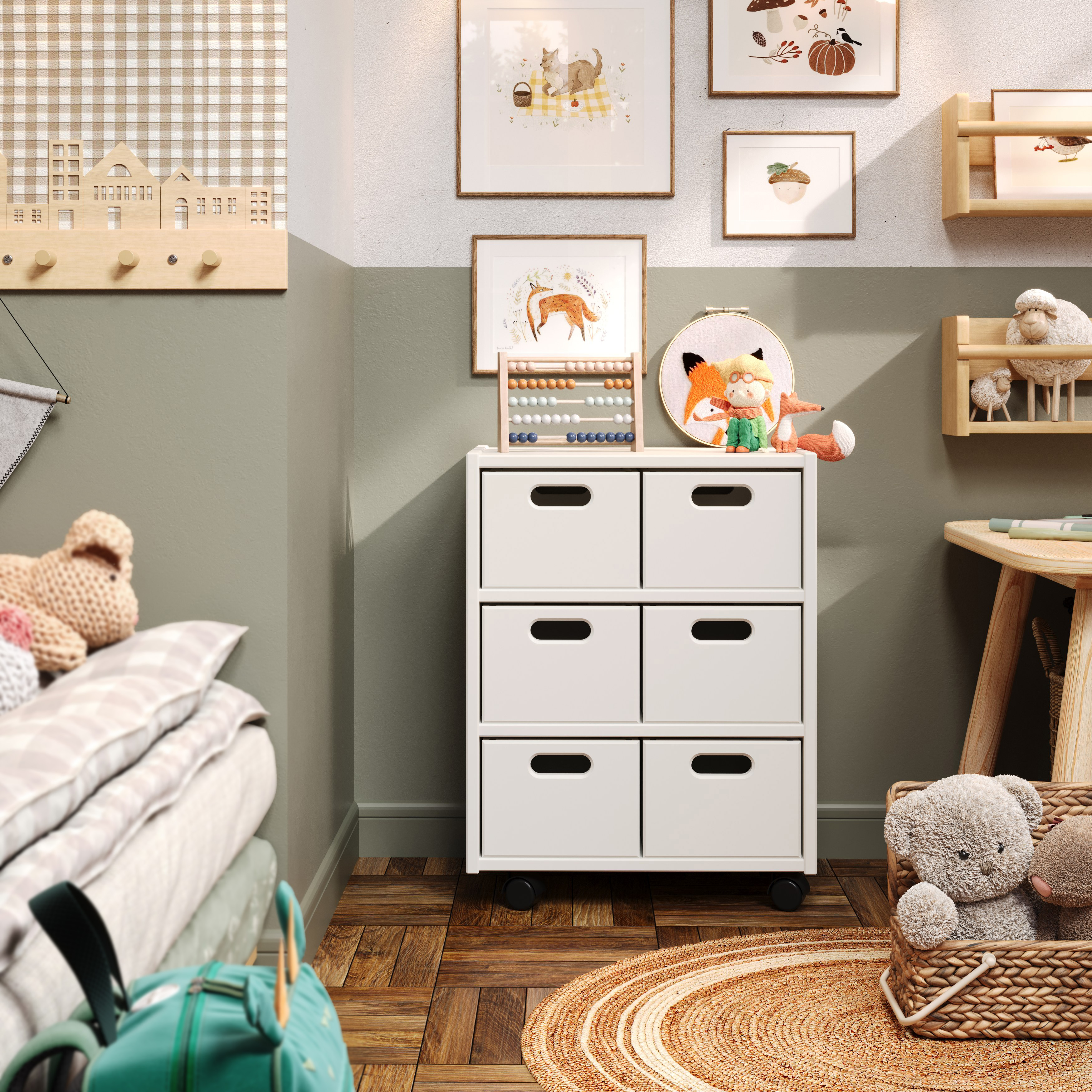 Kids Cubby Rolling Storage Cart - Jela USA